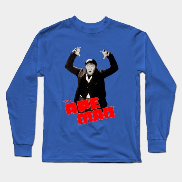 The Ape Man - Bela Lugosi - Poverty Row Horror Long Sleeve T-Shirt by wildzerouk